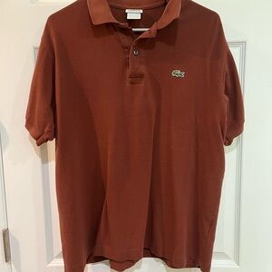 Lacoste Rust Polo Shirt Classic Pique Cotton A07